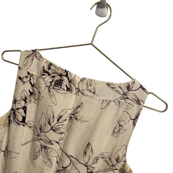Ann Taylor Loft Sleeveless Floral Linen Blend Dress Size 6 - Picture 7 of 8